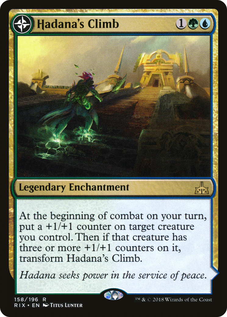 Hadana's Climb // Winged Temple of Orazca (RIX-158) - Rivals of Ixalan: (compasslanddfc) Foil