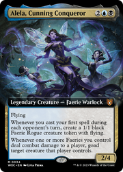 Alela, Cunning Conqueror (WOC-034) - Wilds of Eldraine Commander: (Extended Art) Foil