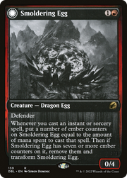 Smoldering Egg // Ashmouth Dragon (DBL-159) - Innistrad: Double Feature: (Double Faced Transform)