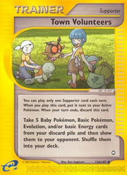Town Volunteers 136/147  - Reverse Holofoil Aquapolis - Uncommon