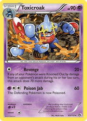 Toxicroak 063  - Reverse Holofoil Legendary Treasures - Rare