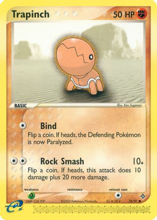 Trapinch 079/97  - Reverse Holofoil Dragon - Common