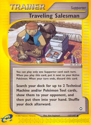 Traveling Salesman 137  - Reverse Holofoil Aquapolis - Uncommon