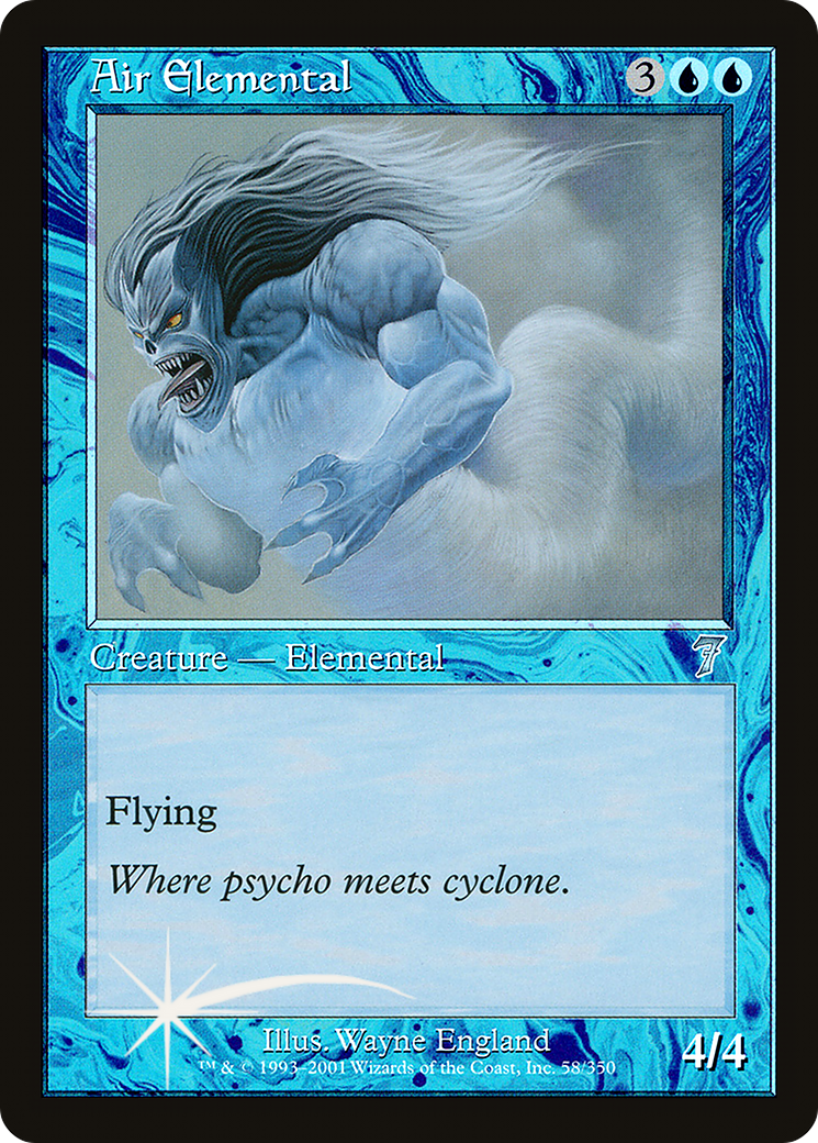 Air Elemental (7ED-58★) - Seventh Edition Foil