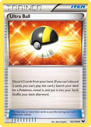 Ultra Ball 102/108  - Reverse Holofoil Dark Explorers - Uncommon