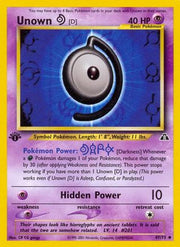 Unown [D] 047/75  - 1st Edition Neo Discovery - Uncommon