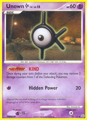 Unown [K] 068  - Reverse Holofoil Secret Wonders - Uncommon