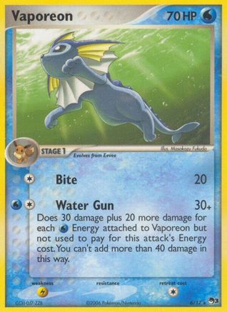 Vaporeon 006/017  POP Series 3 - Rare