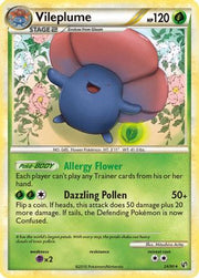 Vileplume 024  - Reverse Holofoil Undaunted - Rare
