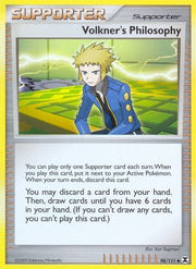 Volkner's Philosophy 098  - Reverse Holofoil Rising Rivals - Uncommon