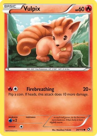 Vulpix 020/113  Legendary Treasures - Common