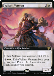 Valiant Veteran (DMU-390) - Dominaria United: (Extended Art)
