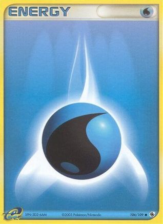 Water Energy 106/109  - Reverse Holofoil Ruby and Sapphire - Common