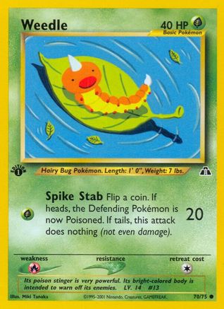 Weedle 070/75  - Unlimited Neo Discovery - Common