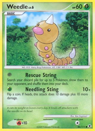 Weedle 086  Rising Rivals - Common