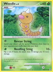 Weedle 086  - Reverse Holofoil Rising Rivals - Common