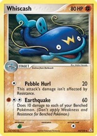 Whiscash 055  - Reverse Holofoil Holon Phantoms - Uncommon
