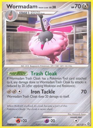 Wormadam Trash Cloak 043  Secret Wonders - Rare