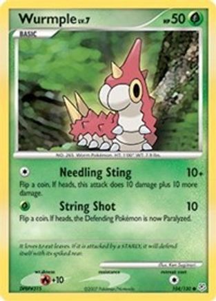 Wurmple 104/130  - Reverse Holofoil Diamond and Pearl - Common