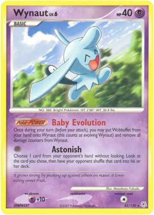 Wynaut 042  - Reverse Holofoil Diamond and Pearl - Rare