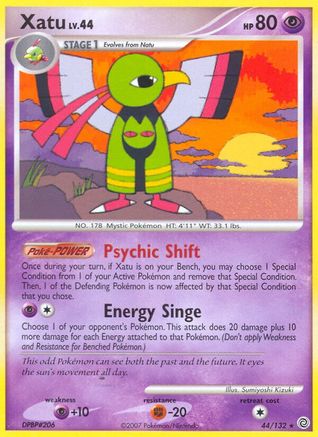 Xatu 044  - Reverse Holofoil Secret Wonders - Rare