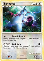 Zangoose 039  - Reverse Holofoil Call of Legends - Rare