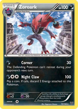 Zoroark 073/146  - Reverse Holofoil XY Base Set - Holo Rare