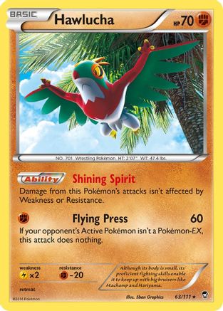 Hawlucha 063/111  - Holofoil XY  Furious Fists - Holo Rare