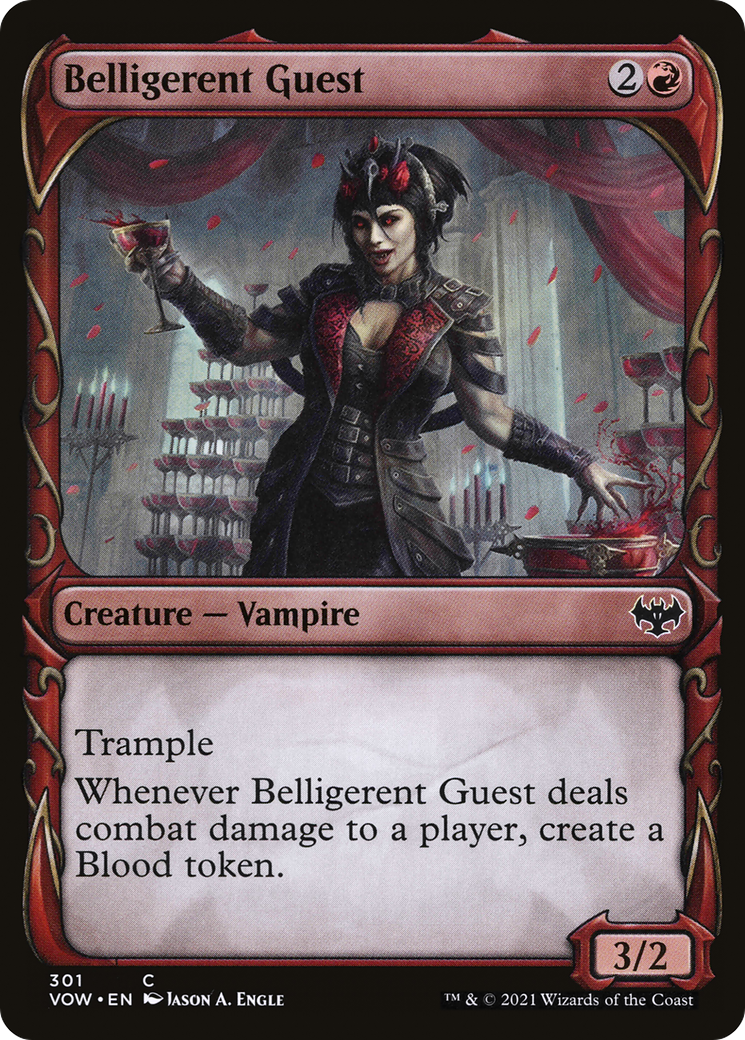 Belligerent Guest (VOW-301) - Innistrad: Crimson Vow: (Showcase) Foil