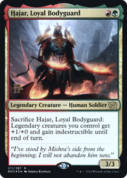 Hajar, Loyal Bodyguard (PRE-211S) - The Brothers' War Promos Foil