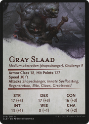 Gray Slaad // Gray Slaad (ACLB-015) - Battle for Baldur's Gate Art Series (Borderless) Foil