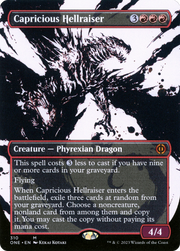 Capricious Hellraiser (ONE-310) - Phyrexia: All Will Be One: (Showcase) (Borderless)