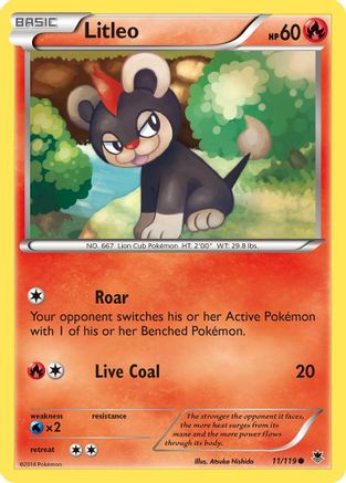 Litleo 011  - Reverse Holofoil XY  Phantom Forces - Common