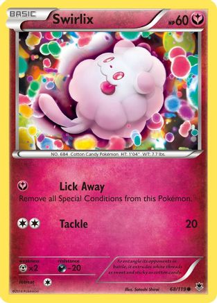 Swirlix 068/119  - Reverse Holofoil XY  Phantom Forces - Common