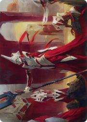 Porcelain Zealot // Porcelain Zealot (AONE-008) - Phyrexia: All Will Be One Art Series (Borderless) Foil
