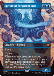 Sphinx of Forgotten Lore (Borderless) (FDN-314) - Foundations (Borderless) Foil