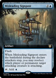 Misleading Signpost (WOC-047) - Wilds of Eldraine Commander: (Extended Art)