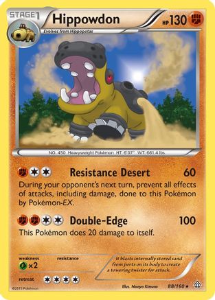 Hippowdon 088  - Holofoil XY  Primal Clash - Holo Rare