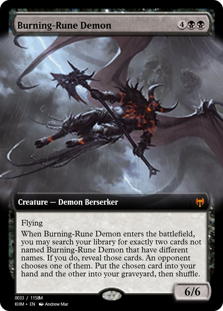 Burning-Rune Demon (PRM-88266) - Magic Online Promos Foil
