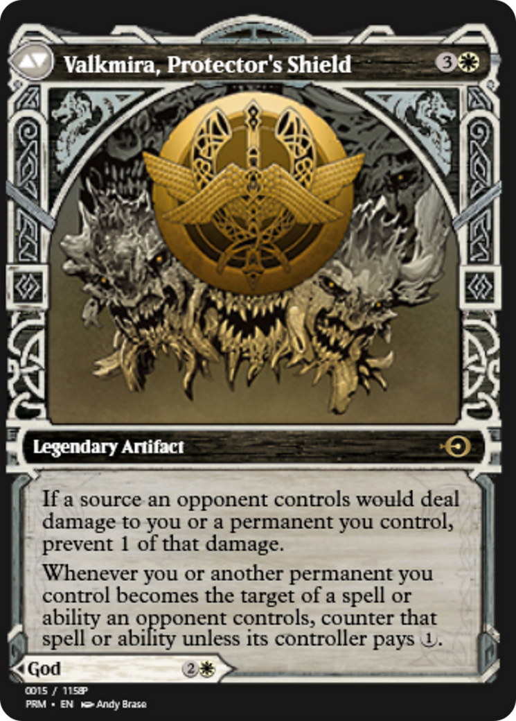 Reidane, God of the Worthy // Valkmira, Protector's Shield (PRM-88228) - Magic Online Promos Foil