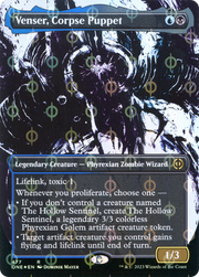 Venser, Corpse Puppet (ONE-477) - Phyrexia: All Will Be One: (Showcase) (Borderless) Foil