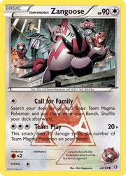 Team Magma's Zangoose 022/34  Double Crisis - Common