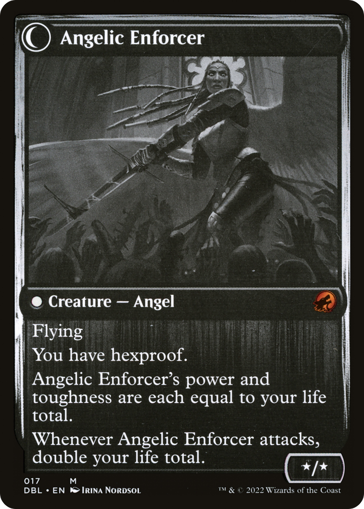 Enduring Angel // Angelic Enforcer (DBL-017) - Innistrad: Double Feature: (Double Faced Transform)