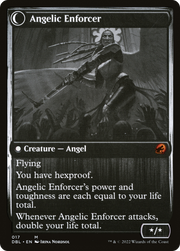 Enduring Angel // Angelic Enforcer (DBL-017) - Innistrad: Double Feature: (Double Faced Transform) Foil
