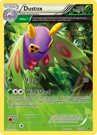 Dustox (8 Delta) 008/108  - Reverse Holofoil XY  Roaring Skies - Rare