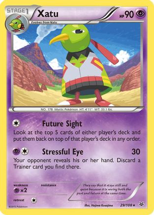 Xatu 029  - Reverse Holofoil XY  Roaring Skies - Rare