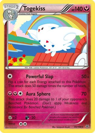 Togekiss (45) 045/108  XY  Roaring Skies - Rare