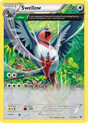 Swellow (72 Delta) 072/108  - Reverse Holofoil XY  Roaring Skies - Holo Rare