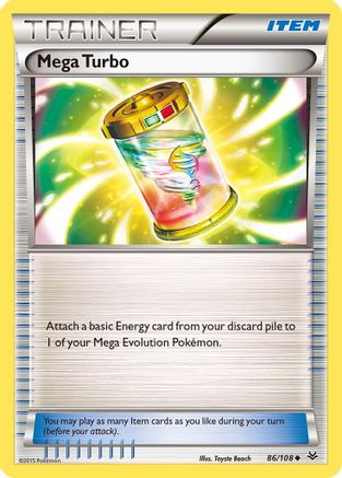 Mega Turbo 086/108  - Reverse Holofoil XY  Roaring Skies - Uncommon