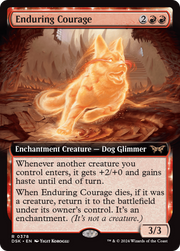 Enduring Courage (DSK-378) - Duskmourn: House of Horror: (Extended Art, enchantment) Foil